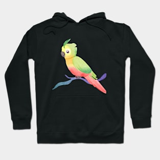 Cute Colorful Watercolor Parrot Hoodie